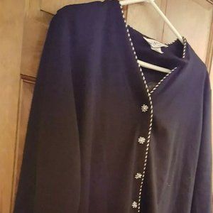 Ruth Norman New York medium M black cardigan top